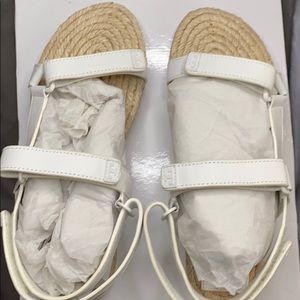 White Tory Burch Espadrille Strap Sandal